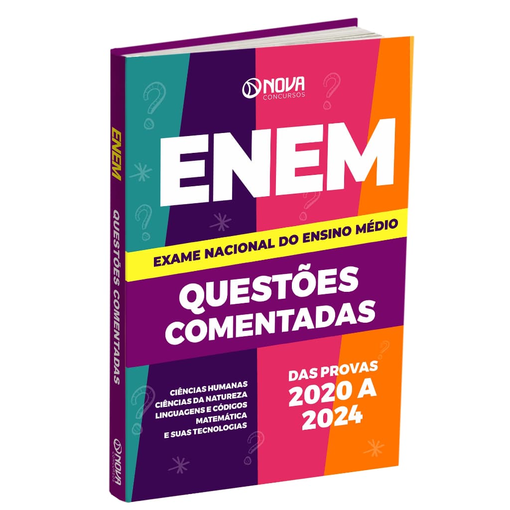 Caderno ENEM com 1.100 questões COMENTADAS DOS ÚLTIMOS ANOS (IMPRESSA)