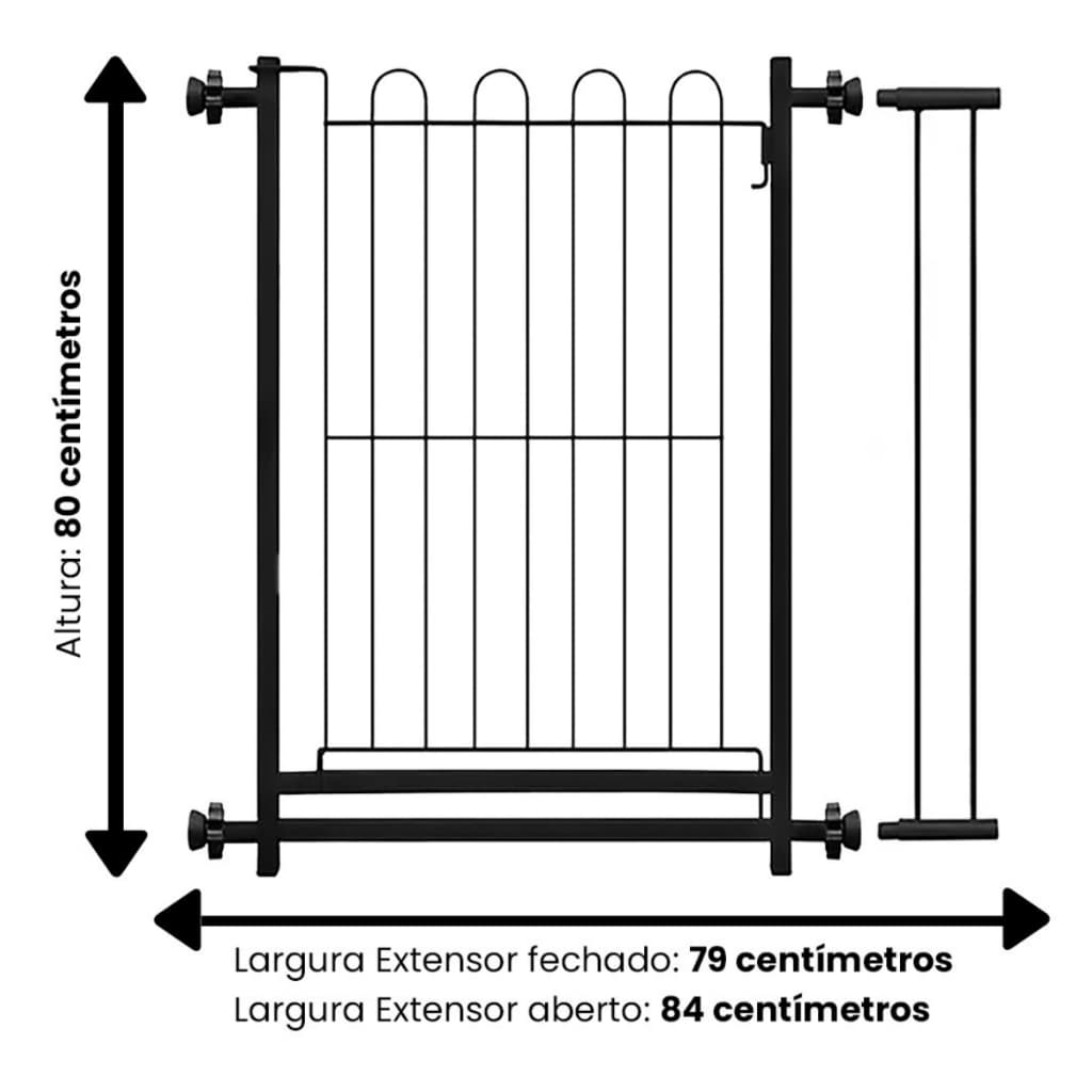 Portão Pet Grade de Segurança Proteção para Pet Kids cachorro bebê