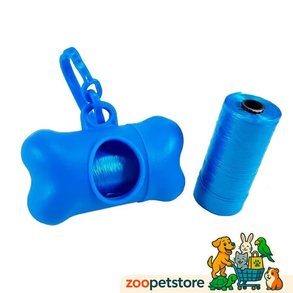 Kit Cata Caca Suporte + Saquinho Coletor para Pet Ossinho 2 Refis