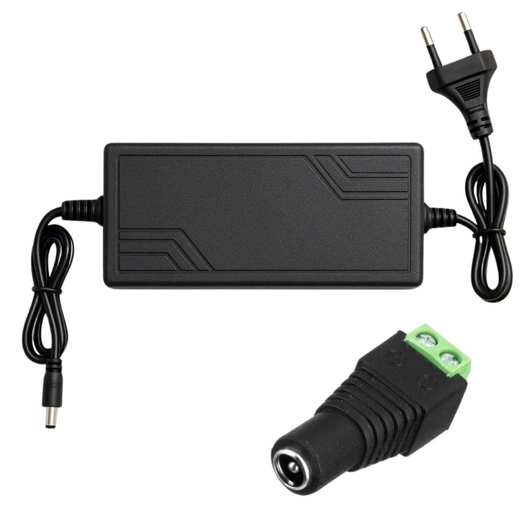 1 Fonte De Energia 12v 3a + 1 Conector P4 Femea Com Borne