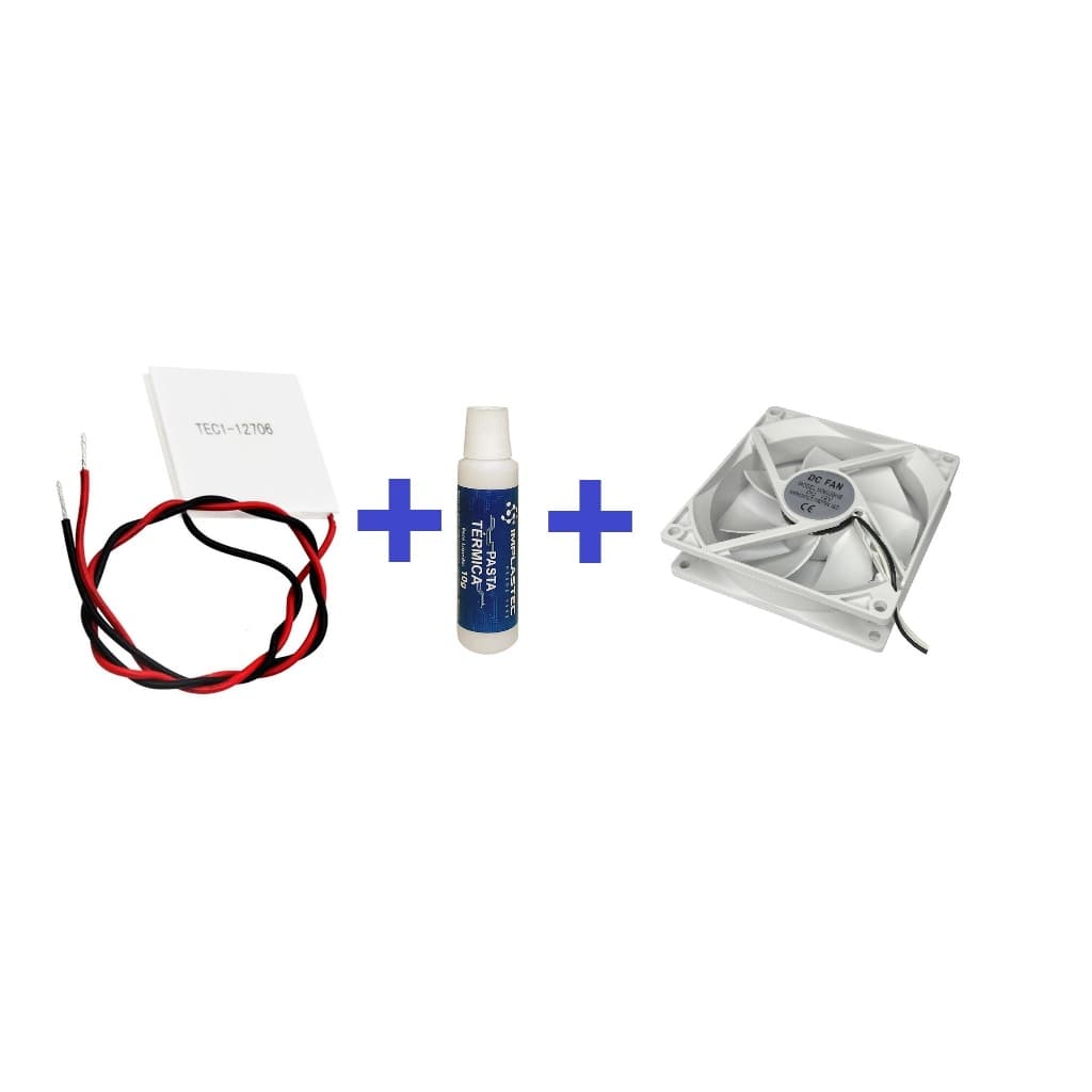 KIT BEBEDOURO 1 PASTILHA PELTIER + PASTA TÉRMICA + VENTILADOR ( COOLER ) PURIFICADOR