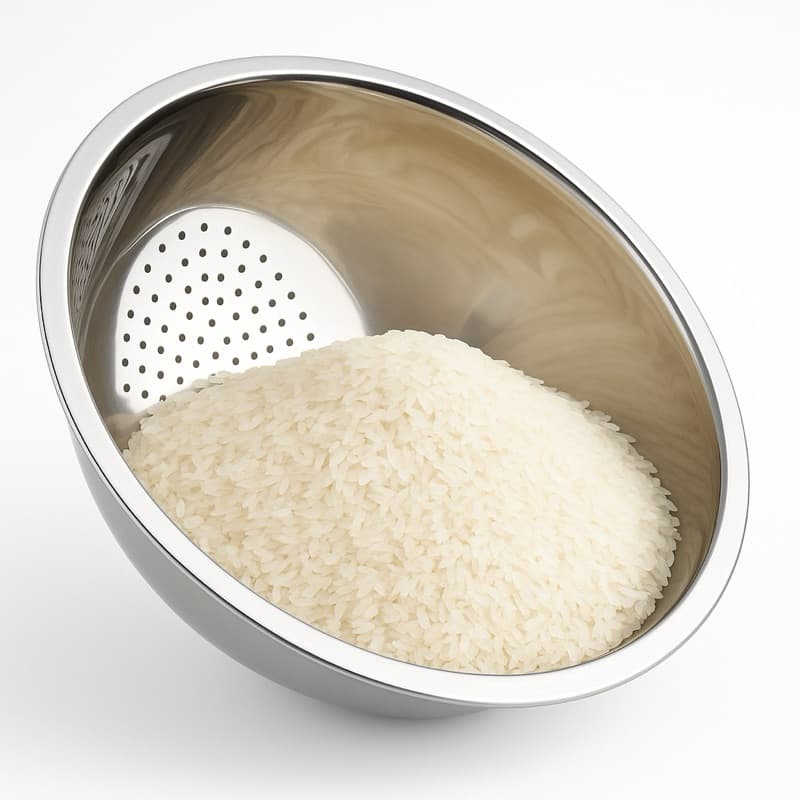 Escorredor De Arroz Frutas Legumes Redondo Aço Inox 26cm