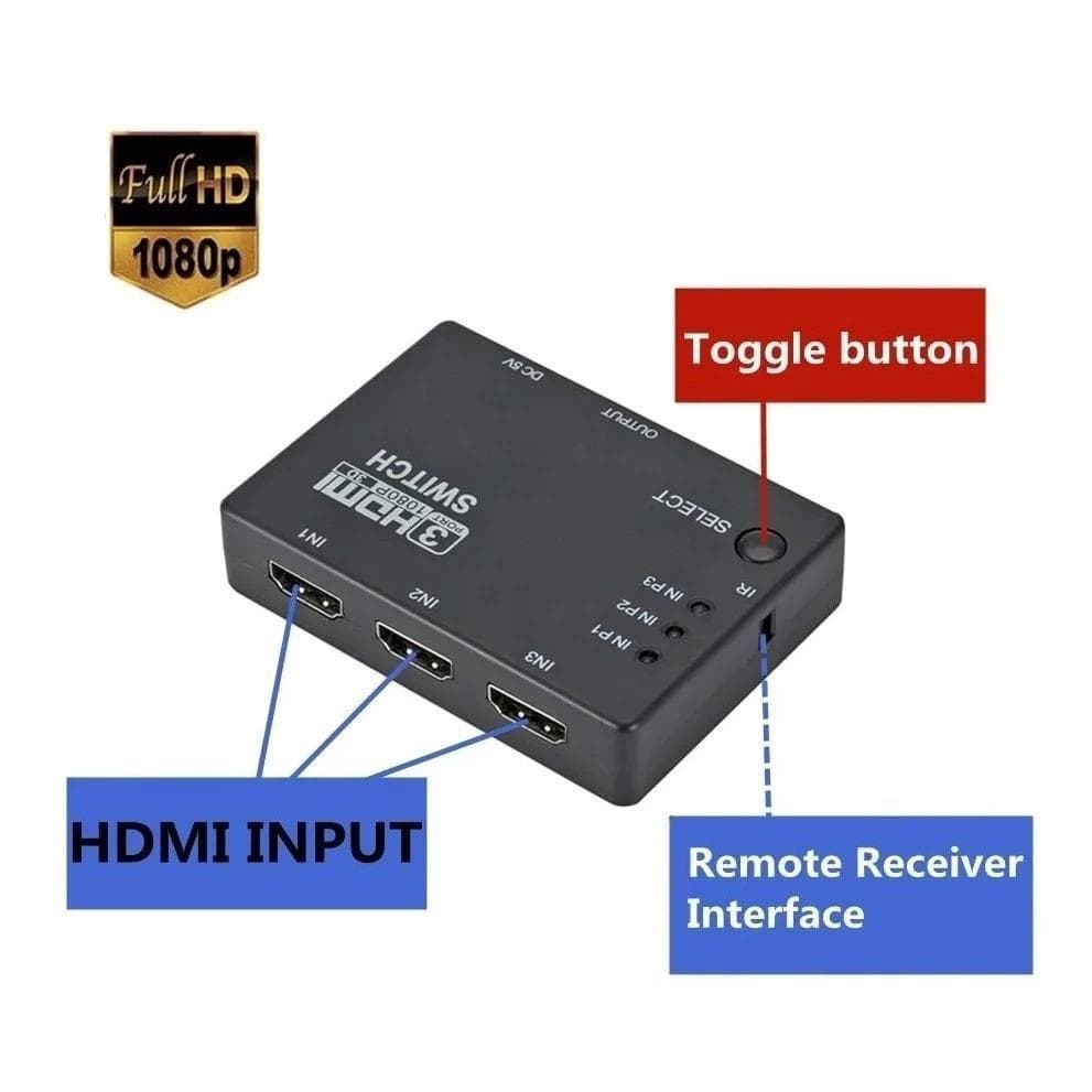 HDTV switch 1080P 3D ( Extensão de entradas HDMI)