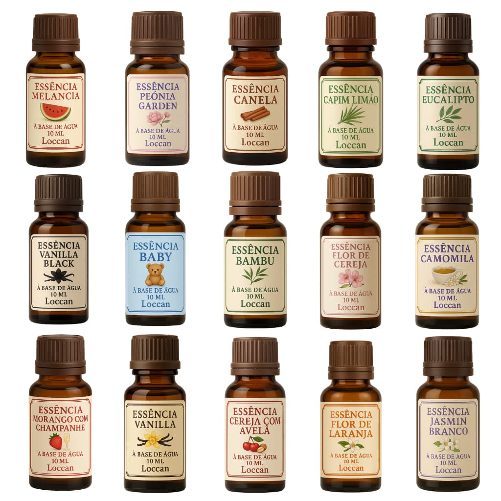 Essência para Difusor Kit 15 Aromas Essências para Aromatizador a Pronta Entrega