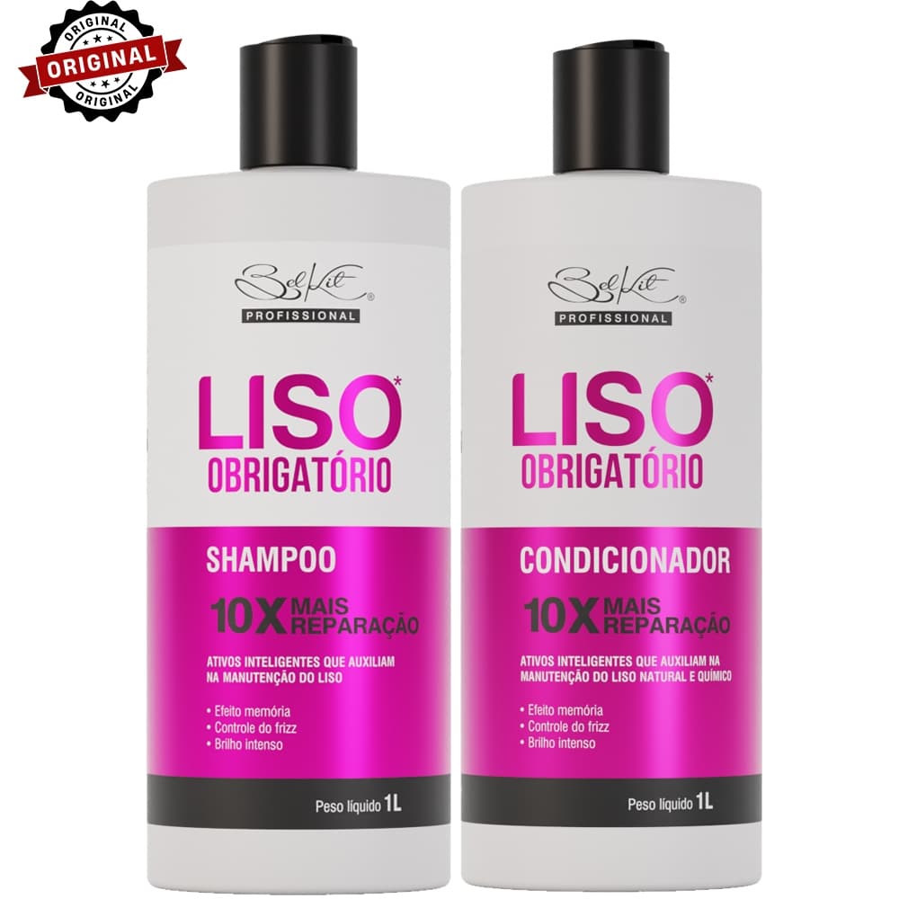 Kit Profissional 2 Itens Capilar Liso Obrigatório 1 Litro | Kit Profissional Para Cabelos Lisos