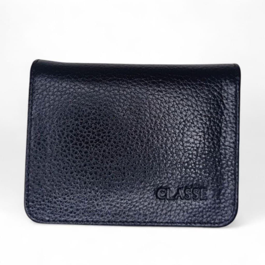 CARTEIRA UNISEX CLASSE COURO LEGITIMO COM REPARTIÇOES E PORTA MOEDA REF. 040-0