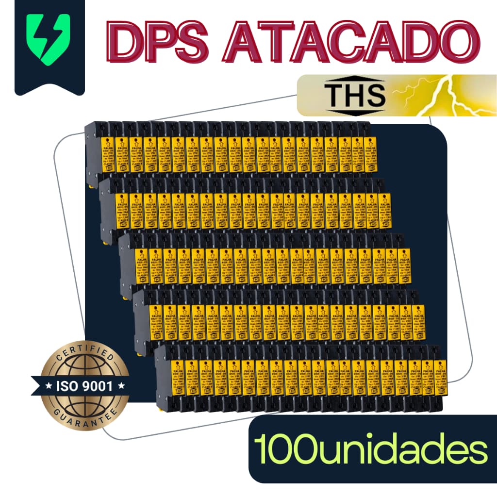 Kit DPS 20kA Dispositivo Proteção Surto Antiraio - THS Atacado Oferta Promoção