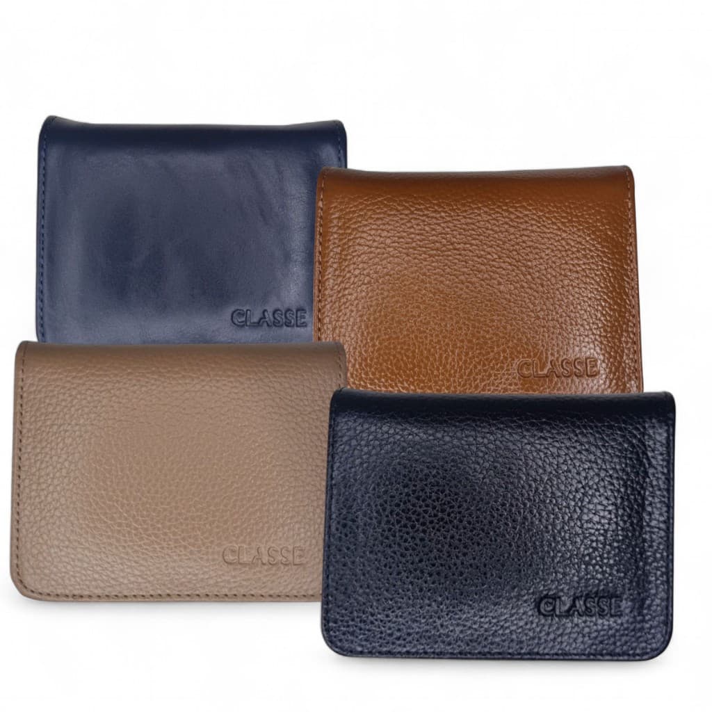 Carteira Classe Couro Legitimo Feminina/Masculina Porta Moedas Espaço para CNH REF.040-0