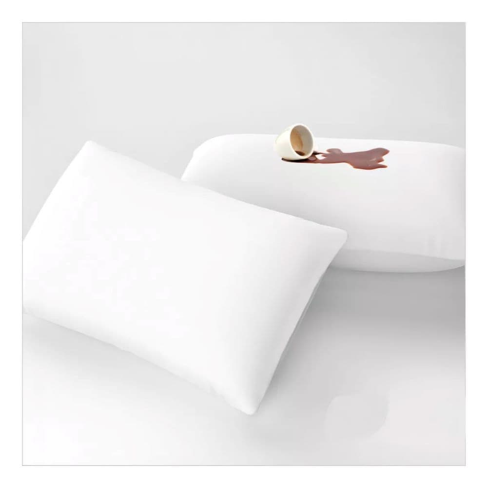 Kit 2 fronha impermeável anti-ácaro com zíper Branco 70cm x 50cm Promoção