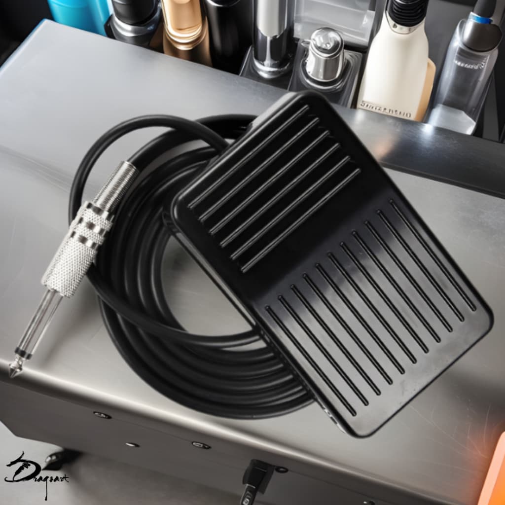 Pedal Listras Preto para Fonte de Tatuagem