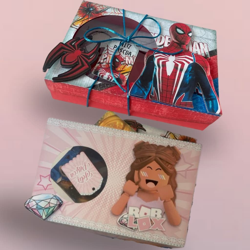 Kit 3  Caixas mini confeiteiro para Ovo de Páscoa Páscoa com Acessórios Com VÁRIOS TEMAS