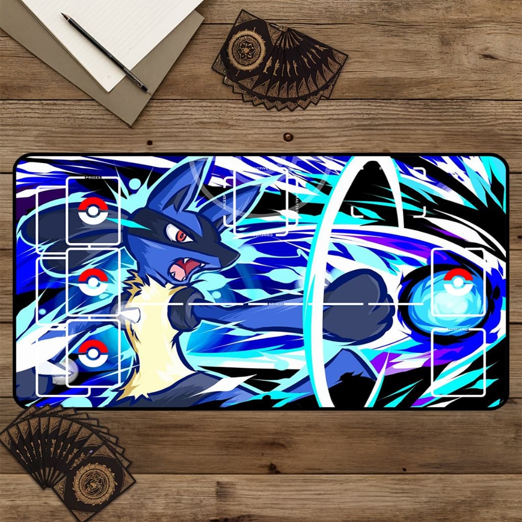 Playmat Poke  TCG Tapete Para Jogos De Cartas Magic 70x35 cm Varias Opções