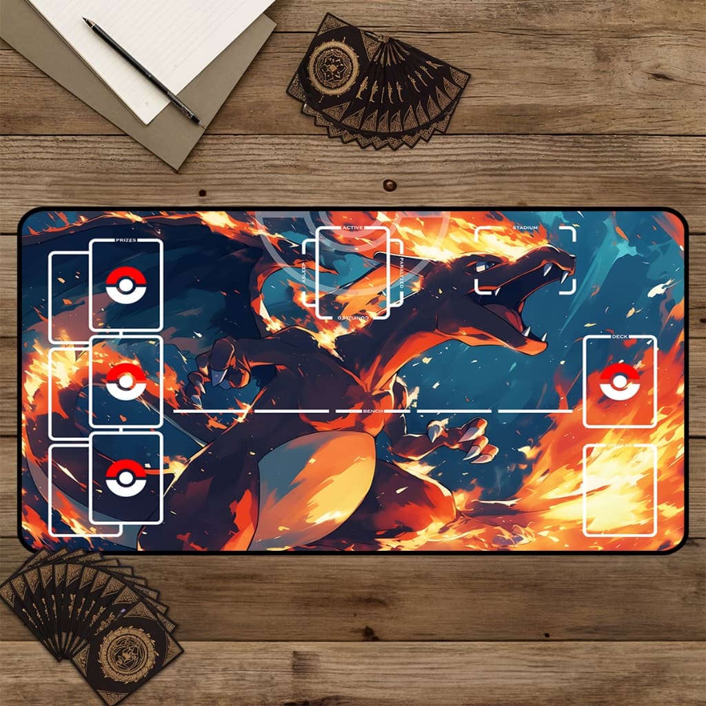 Playmat Poke  TCG Tapete Para Jogos De Cartas Magic 70x35 cm Varias Opções P152