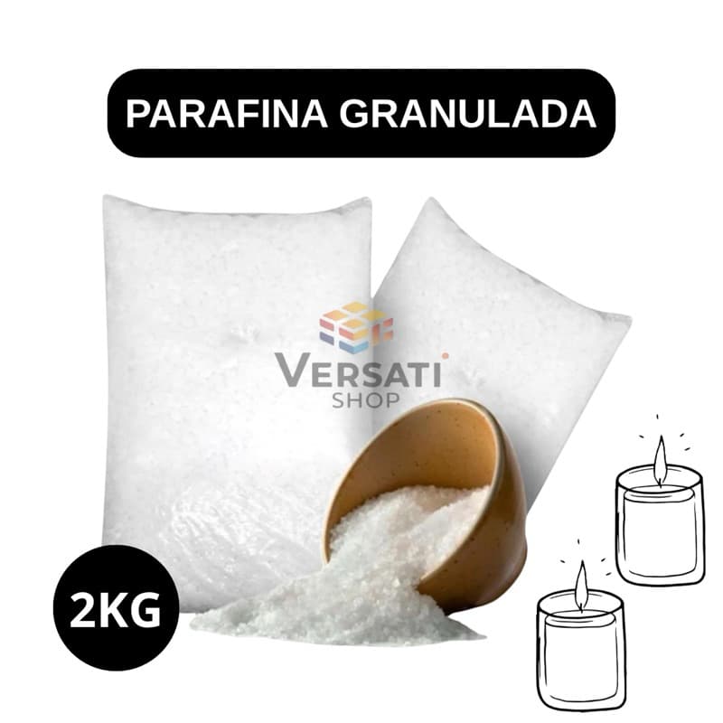 2 Kg - Parafina Vela 100% Pura Granulada Macro 140 Bahia