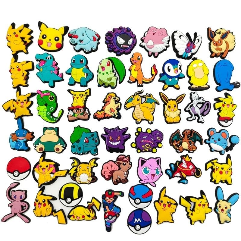 Kit 6/10 Cartoons Pins Botons Pokémon para Croc Babuche