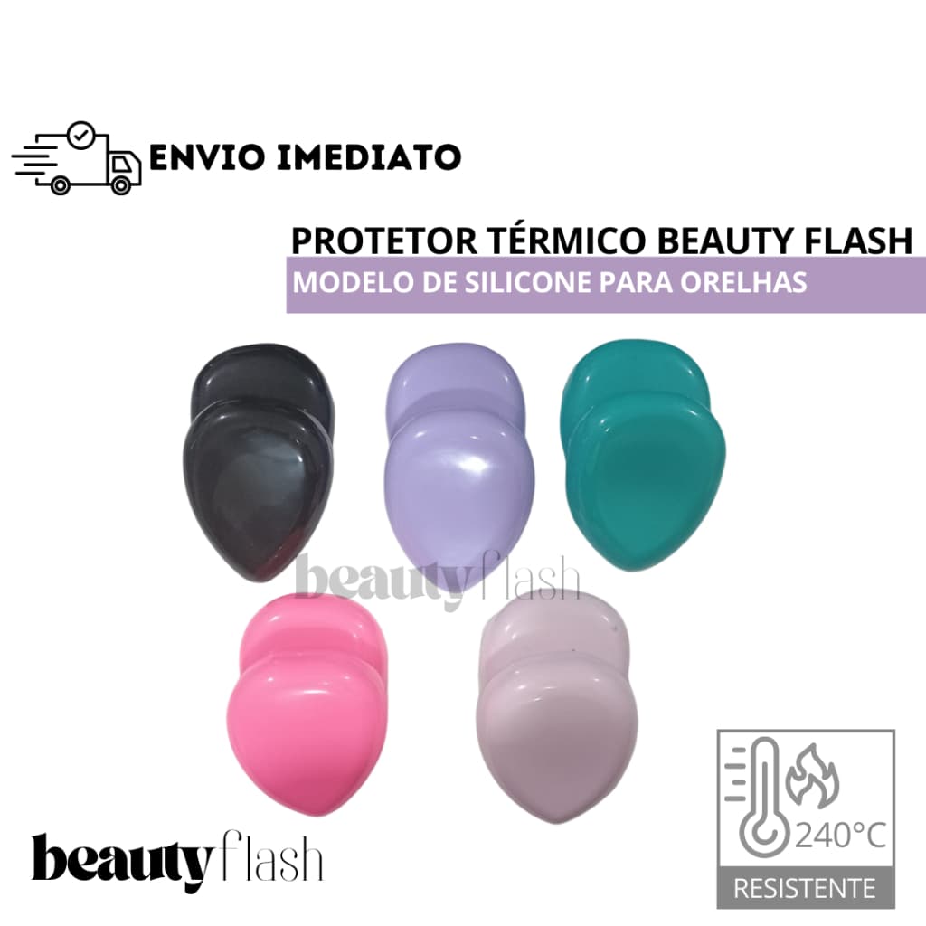 Protetor de Orelha Térmico BeautyFlash Protege de Queimadura e Química Salão Cabelereira
