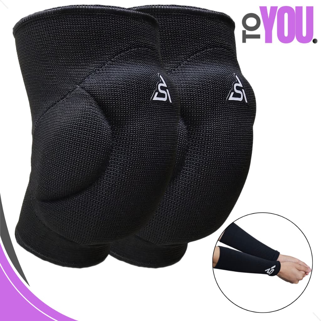 Kit Joelheira Vôlei Alborsports Pró+ Manguito Premium Original C/Nf