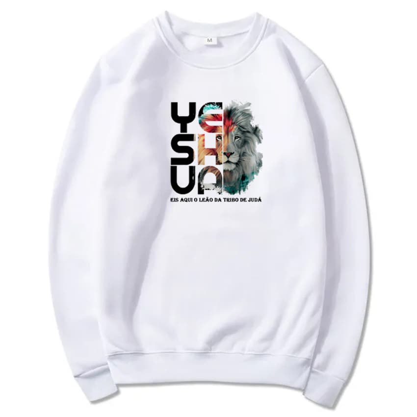 Blusa Moletom Leão De Judá Sem Capuz Ótima Qualidade