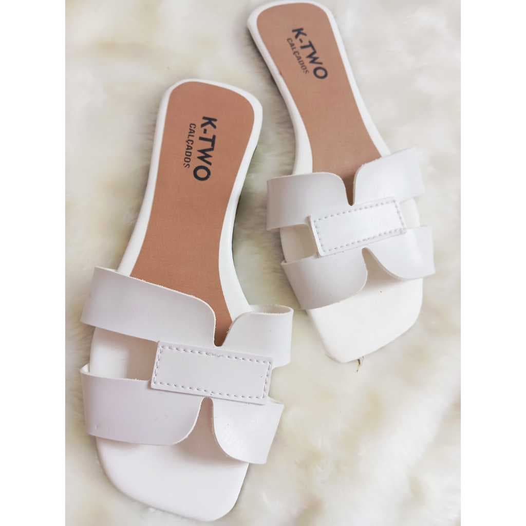 Sandália Rasteirinha, Rasteira Flat Mod. H, Confortável, solado antiderrapante, várias cores, K-two Calçados