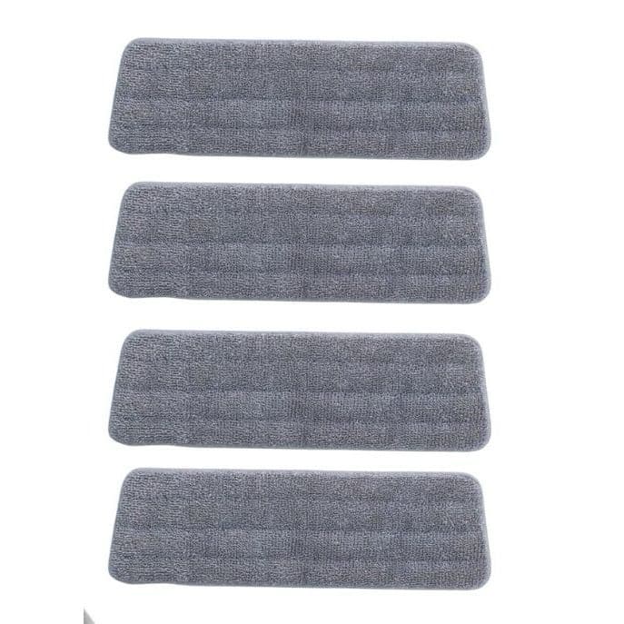 Kit 04 Refil Mop Universal Spray Flat Esfregão Rodo Magico De Limpeza Microfibra