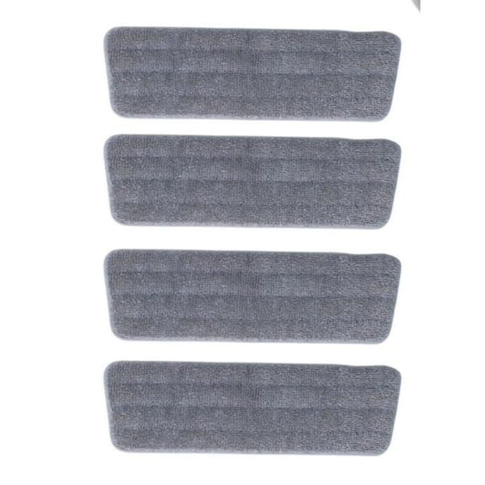 Kit 04 Refil Mop Universal Spray Flat Esfregão Rodo Magico De Limpeza Microfibra