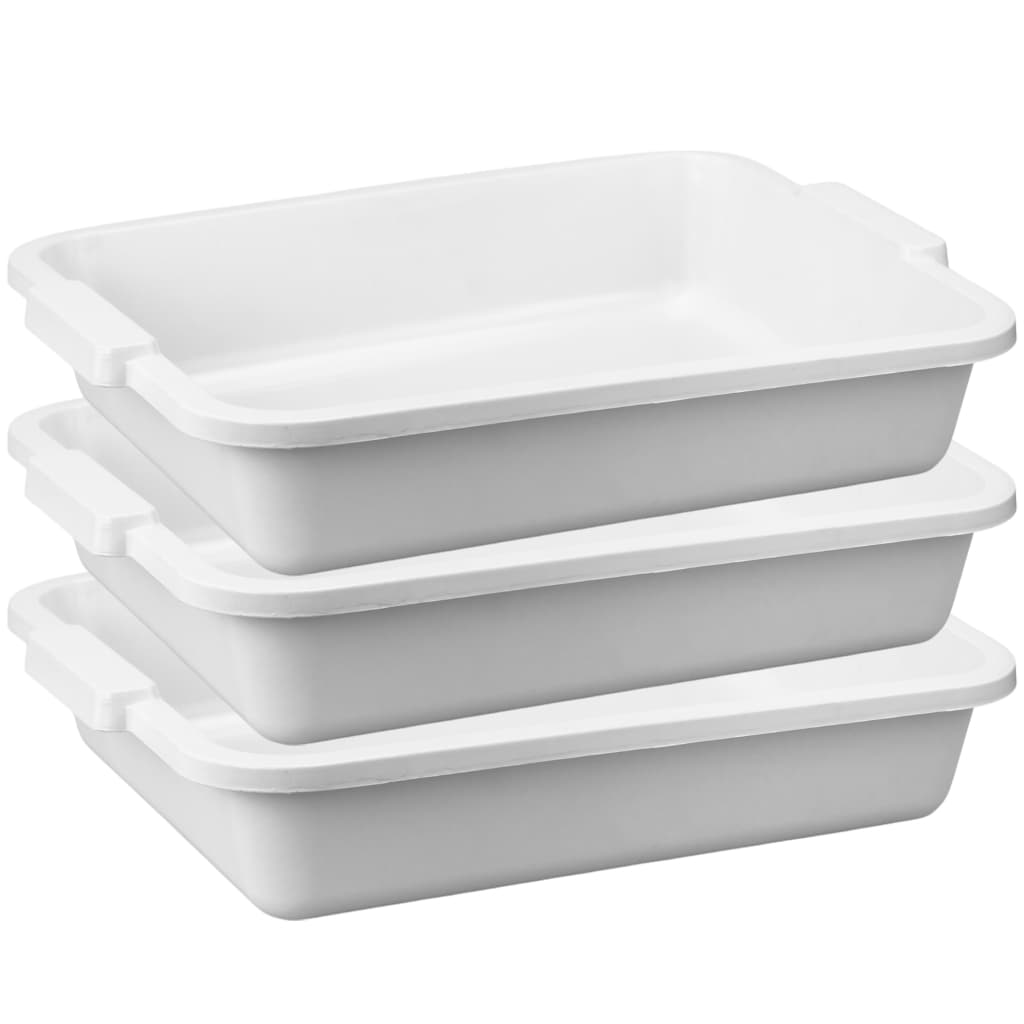 Kit 3 Bacias Plásticas Tempero 4,5L Resistentes Alimentos Carnes Peixes Congelados Açougue