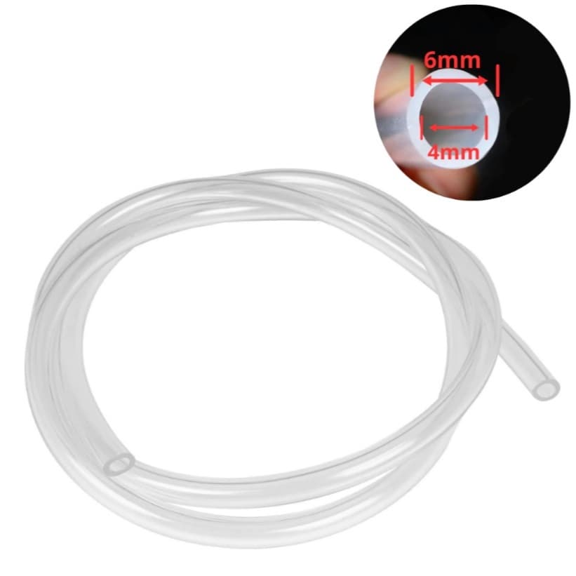 Mangueira 4mm Flexível Transparente - Para Aquário, Bomba de Fonte e Compressor Etc