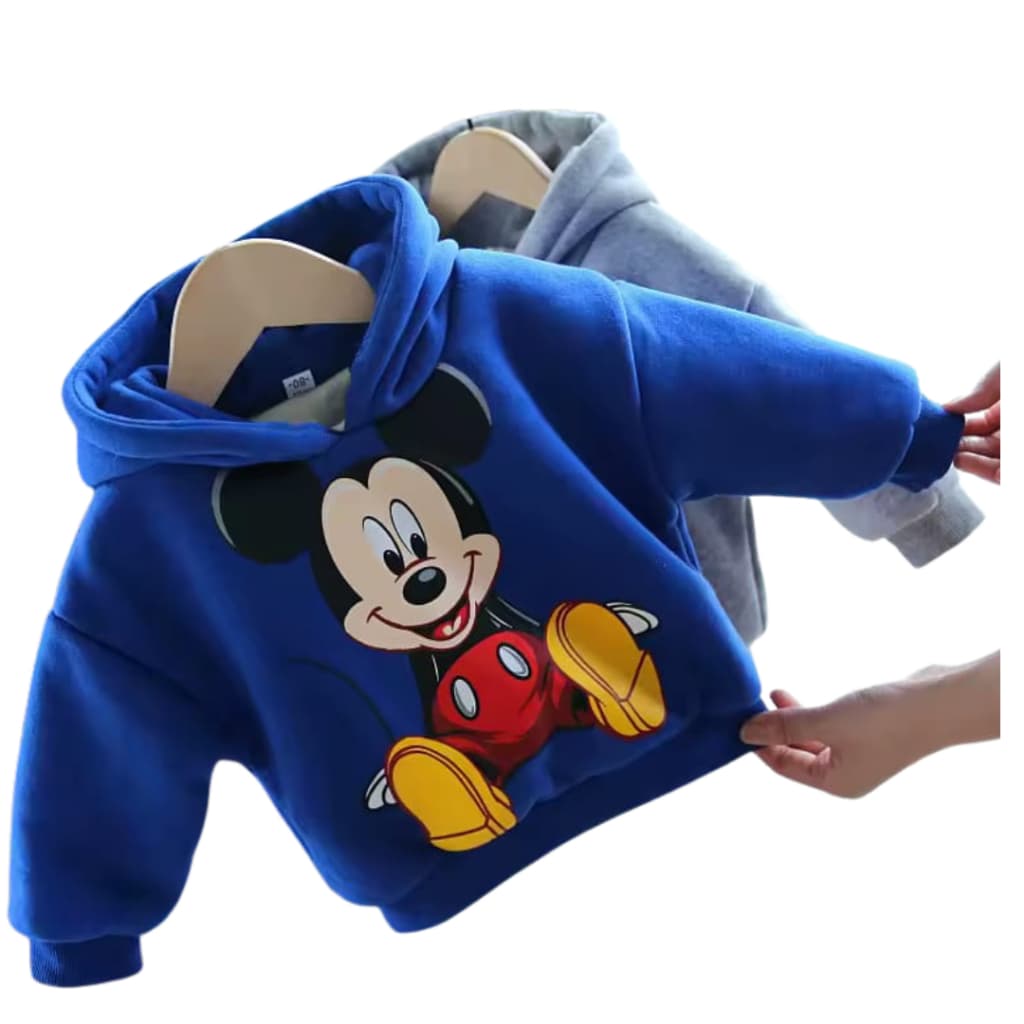 Mickey hoodies meninos meninas Blusa Moletom Infantil Inverno Outono Casacos com Capuz bebê pulôv