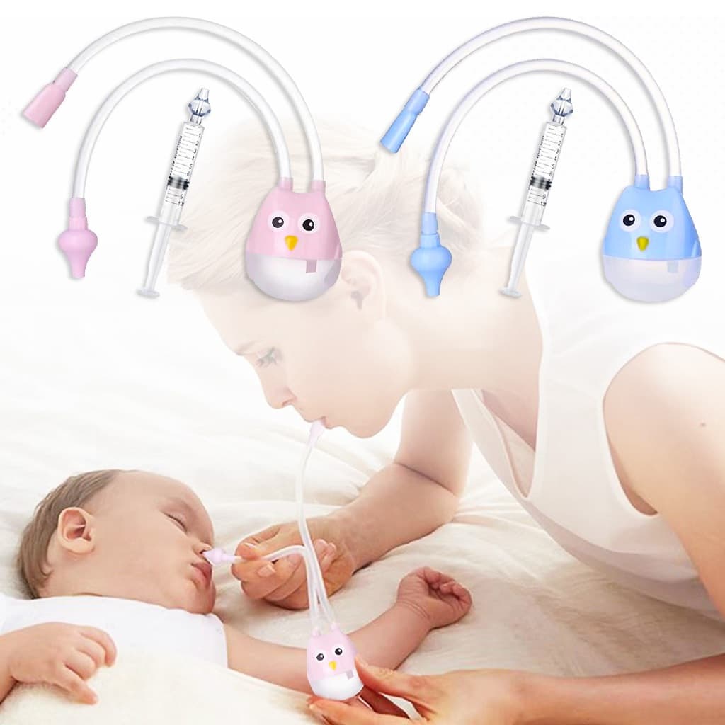 Lavador Nasal Infantil Bebê Silicone Seringa E Sucção 0ral Sugador De Nariz  Aspirador Lavagem E Limpeza