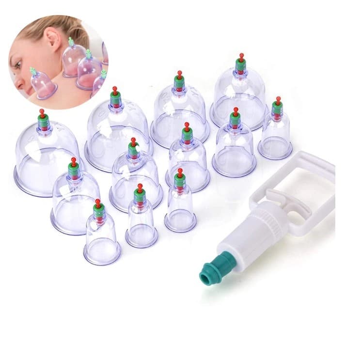 Kit 12 Ventosas Terapêuticas Ventosaterapia Massoterapia Vácuo 3034