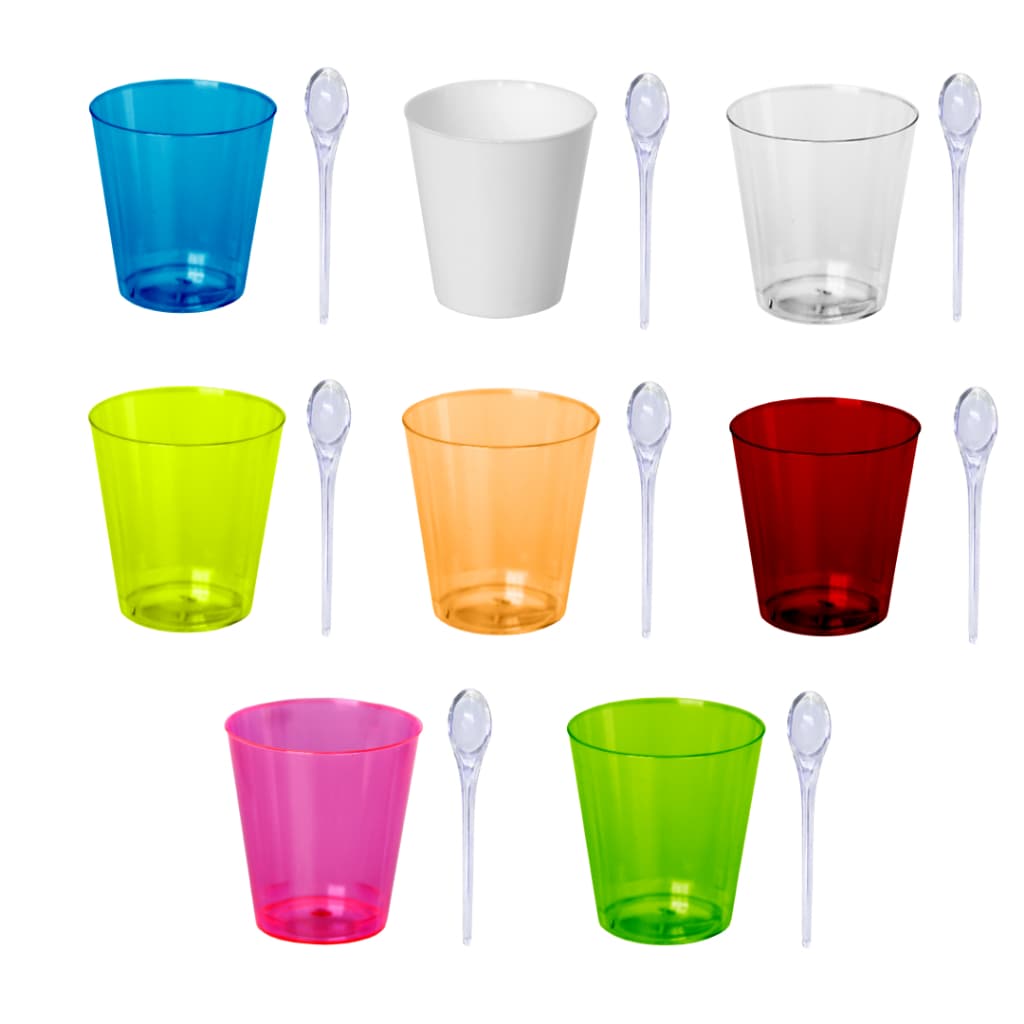 KIT 25/50/75/100 COPINHO 25 ML BRIGADEIRO ACRÍLICO + MINI COLHER