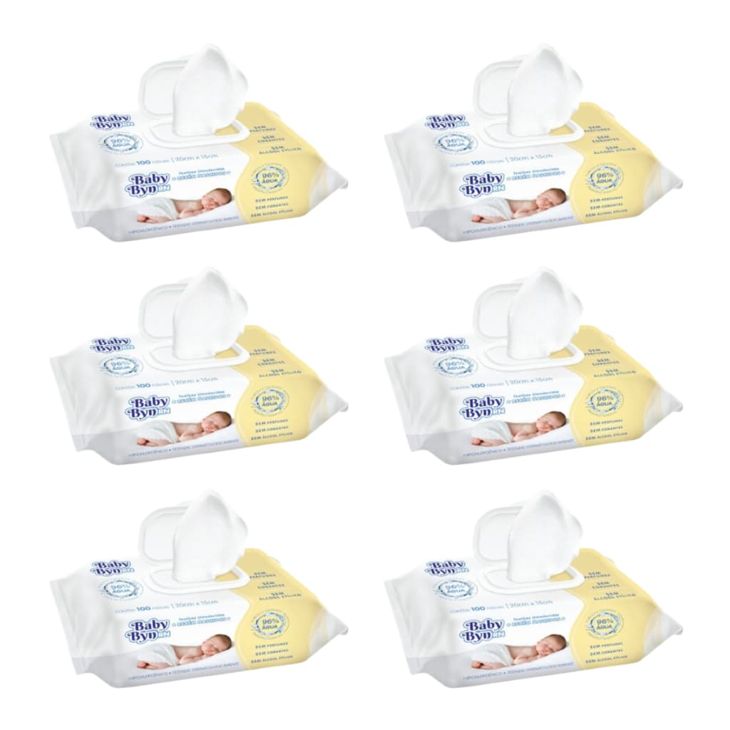 Toalha Umedecida Baby Byn RN 600 Folhas (6undX100fls)