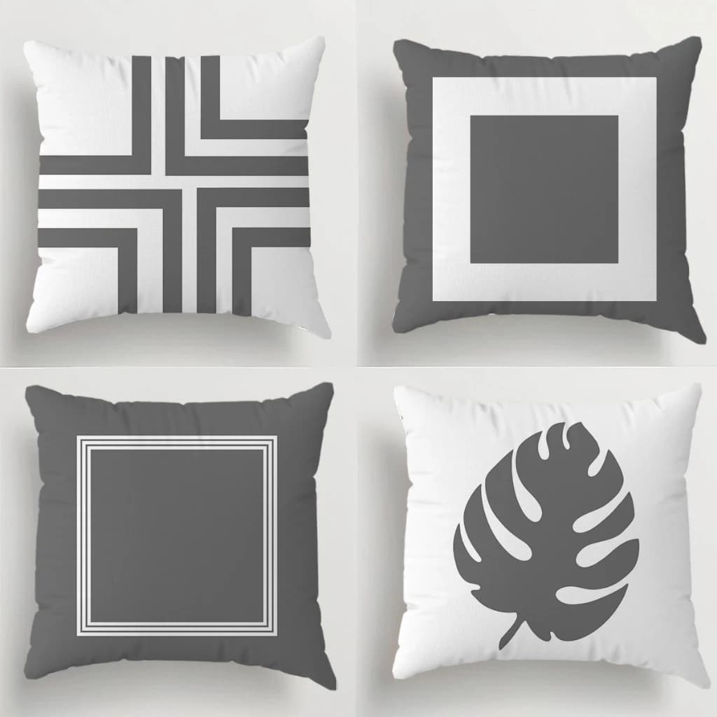 Kit Com 04 Capas De Almofadas Decorativas 45x45 Em Oxford