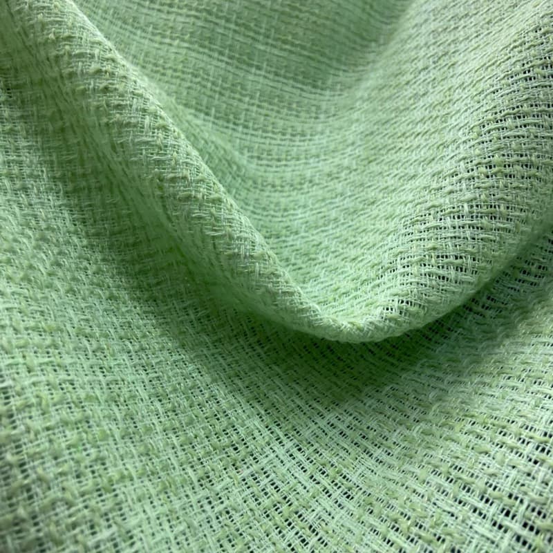 Tecido Lã Tweed Liso Cores Verde/ Off White Inverno Metro 1,50M de Largura