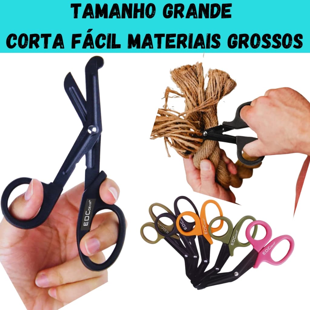 Tesoura Ponta Romba Grande Resgate Corta Cinto Vestes Aph Tático Primeiros Socorros Emergência