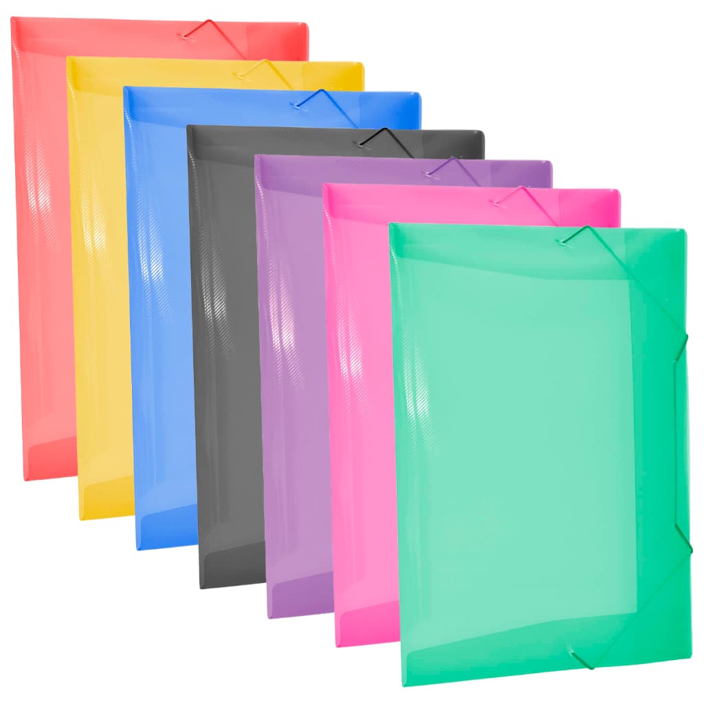 Pasta Com Aba e Elástico A4 Kit Com 10 Unidades Sortidas