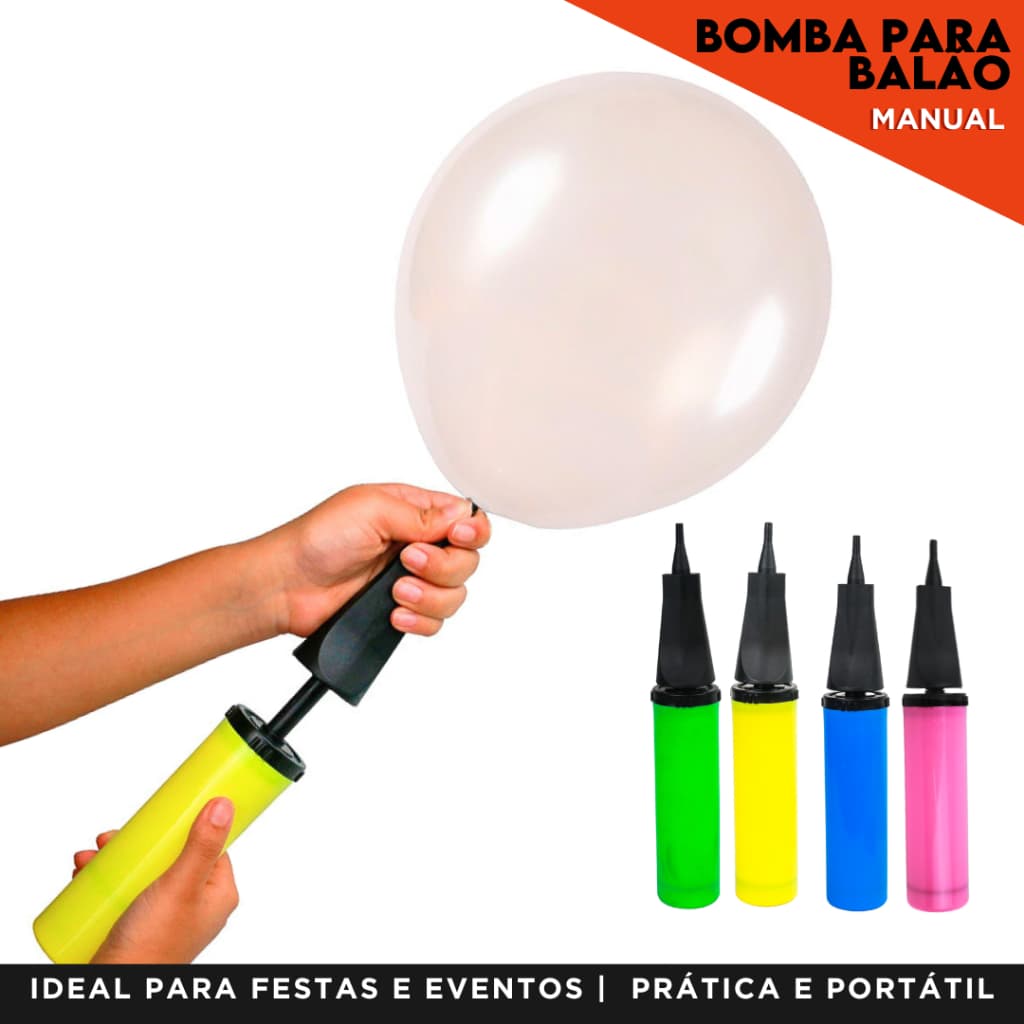 Bomba Manual para Balões de Festa – Infla Fácil e Sem Esforço - MANIA