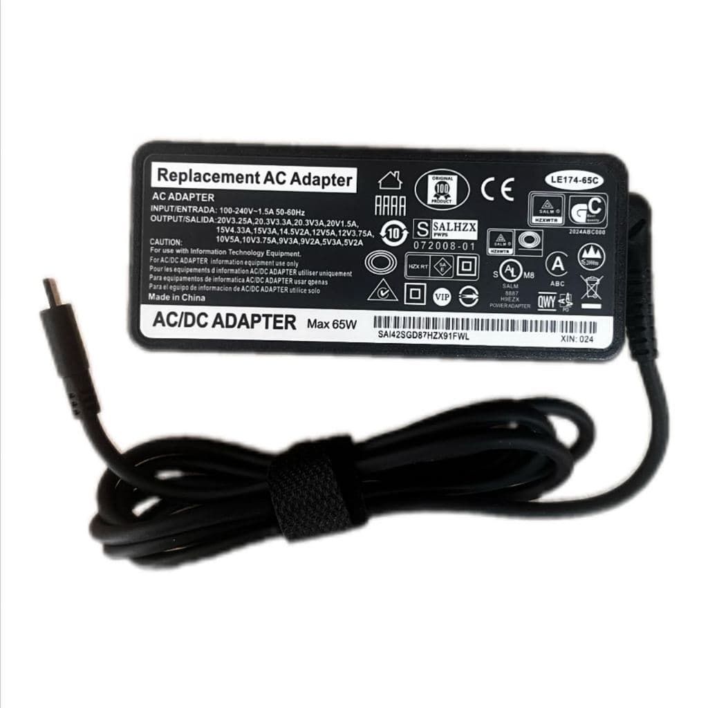 Fonte Carregador Compatível com Notebook 65w Type-c Usb-c para Celulares e Tablets