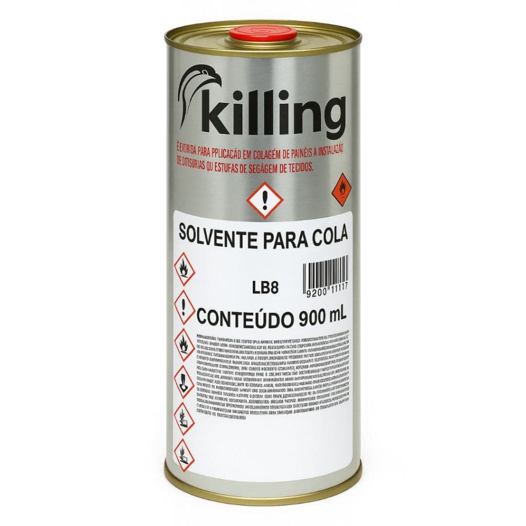 Solvente Killing para Cola 900ml – Poderoso Removedor e Diluente Profissional!