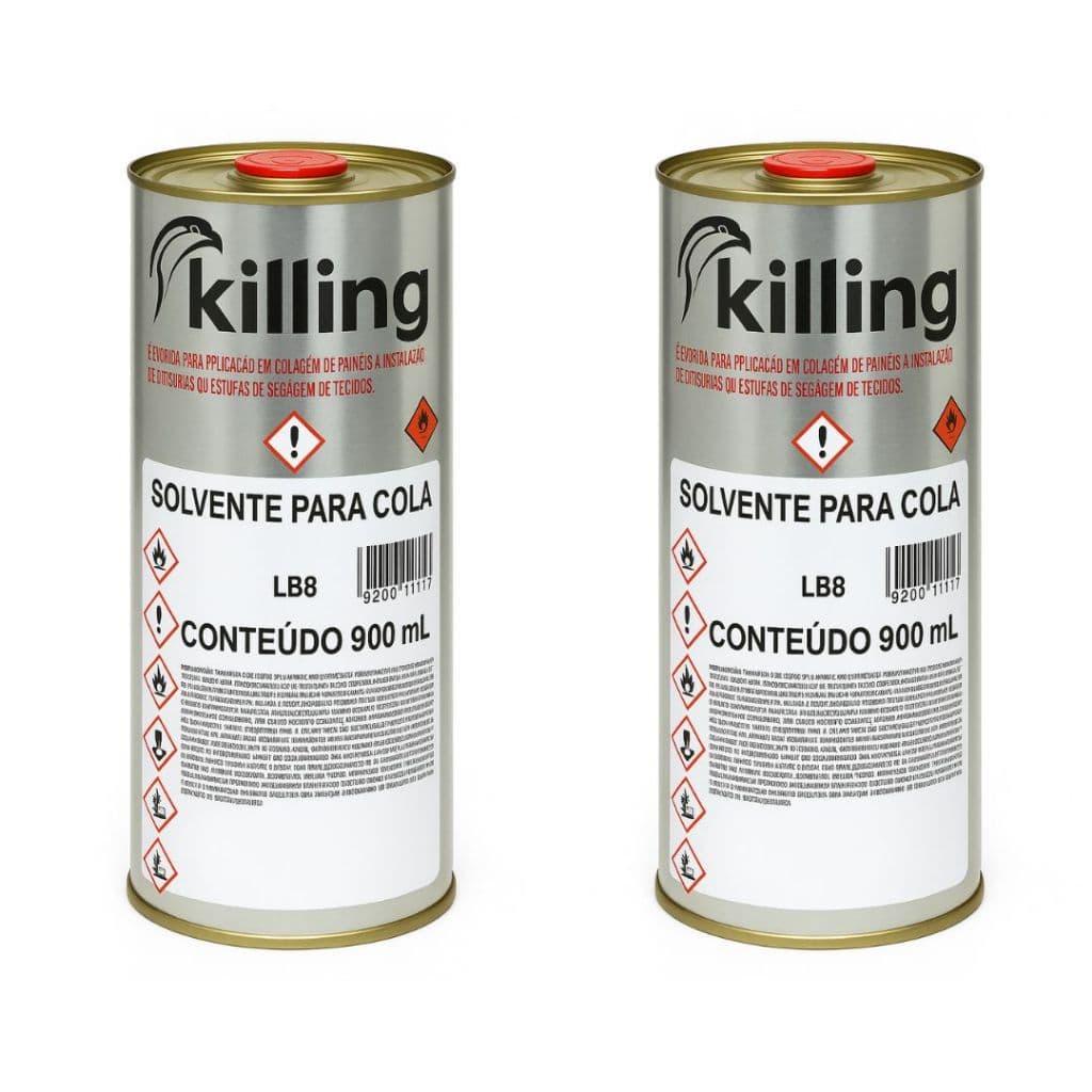 KIT 2 Solvente Killing para Cola 900ml – Poderoso Removedor e Diluente Profissional!