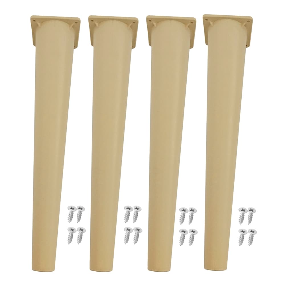 4 Pés Palito Retro Bege 28,5cm Para Móveis Rack Aparador