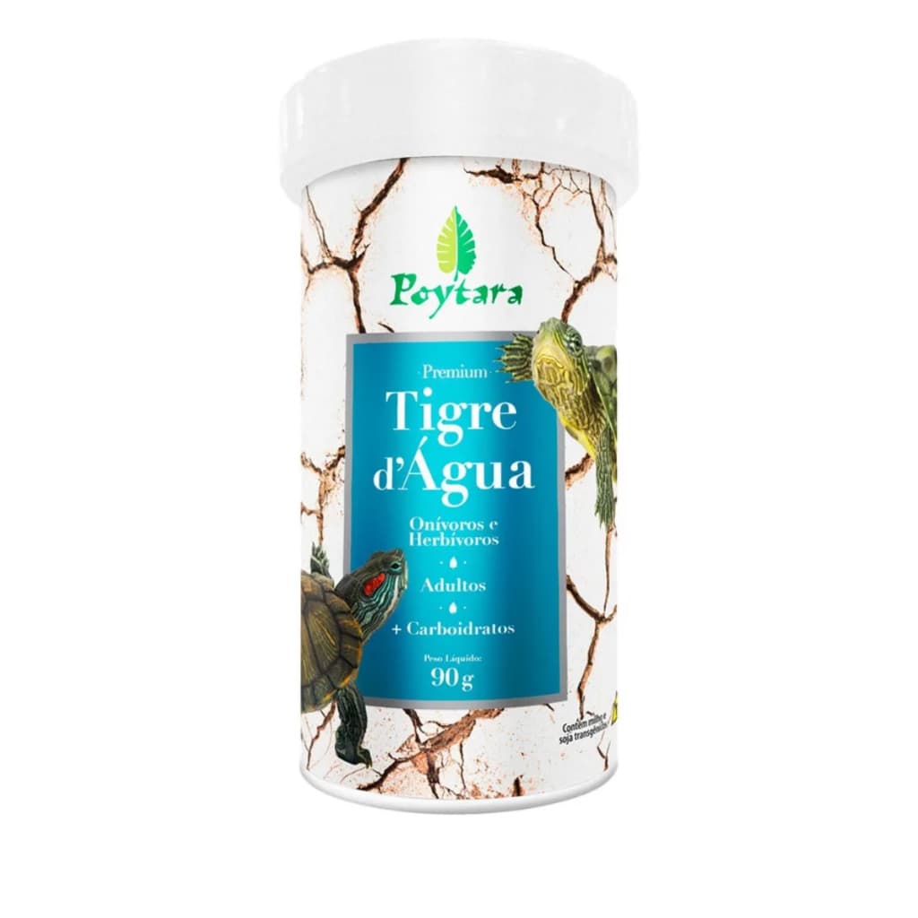 Raçao Tartaruga Poytara Tigre D'água Aquática Água Doc 90g