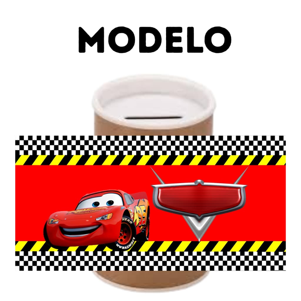 Rotulo adesivo para Cofrinhos Personalizados Tema Carros Varios modelos/ Fazemos varios temas