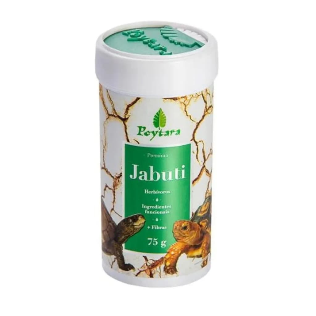 Ração Para Tartaruga Poytara Jabuti Rica Em Vitaminas 75g
