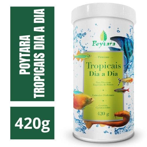 Ração Para Peixes Poytara Tropicais Dia A Dia 420g
