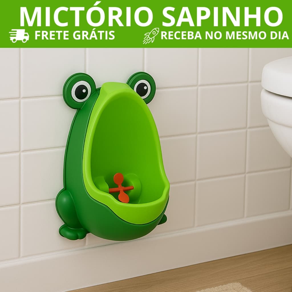 Mictorio Sapinho Pinico Verde Desfralde Criança Treino Baby
