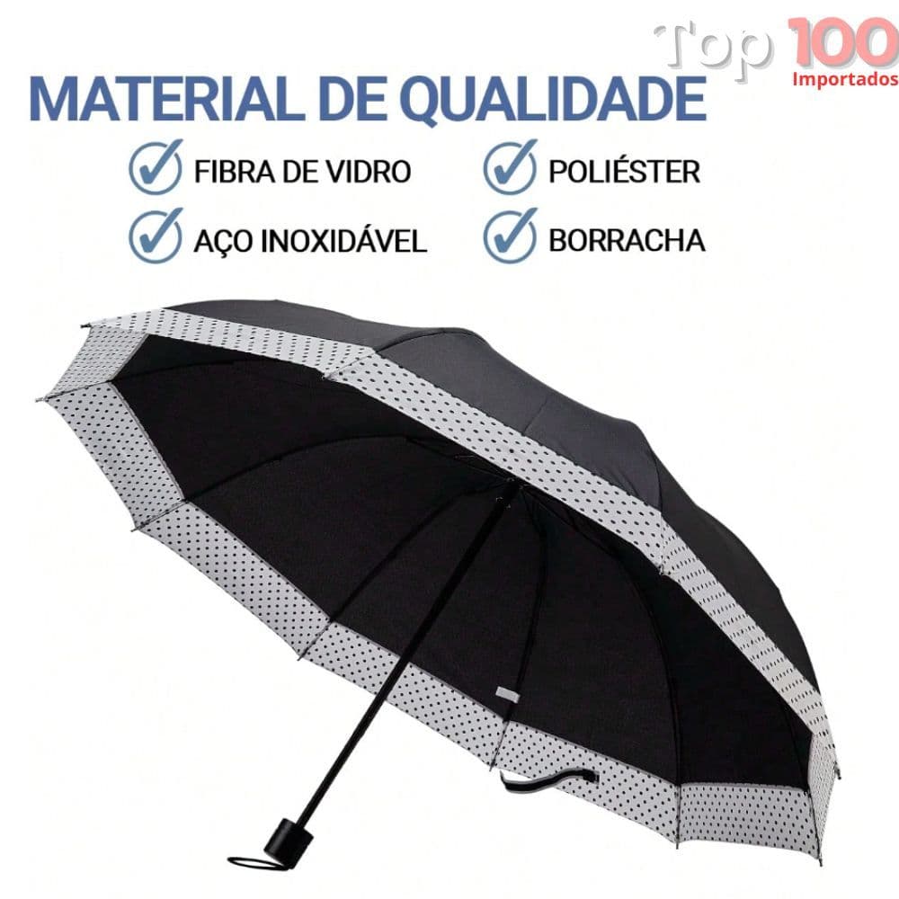 Sombrinha Grande Reforçada com Barra de Bolinhas Tamanho M e G