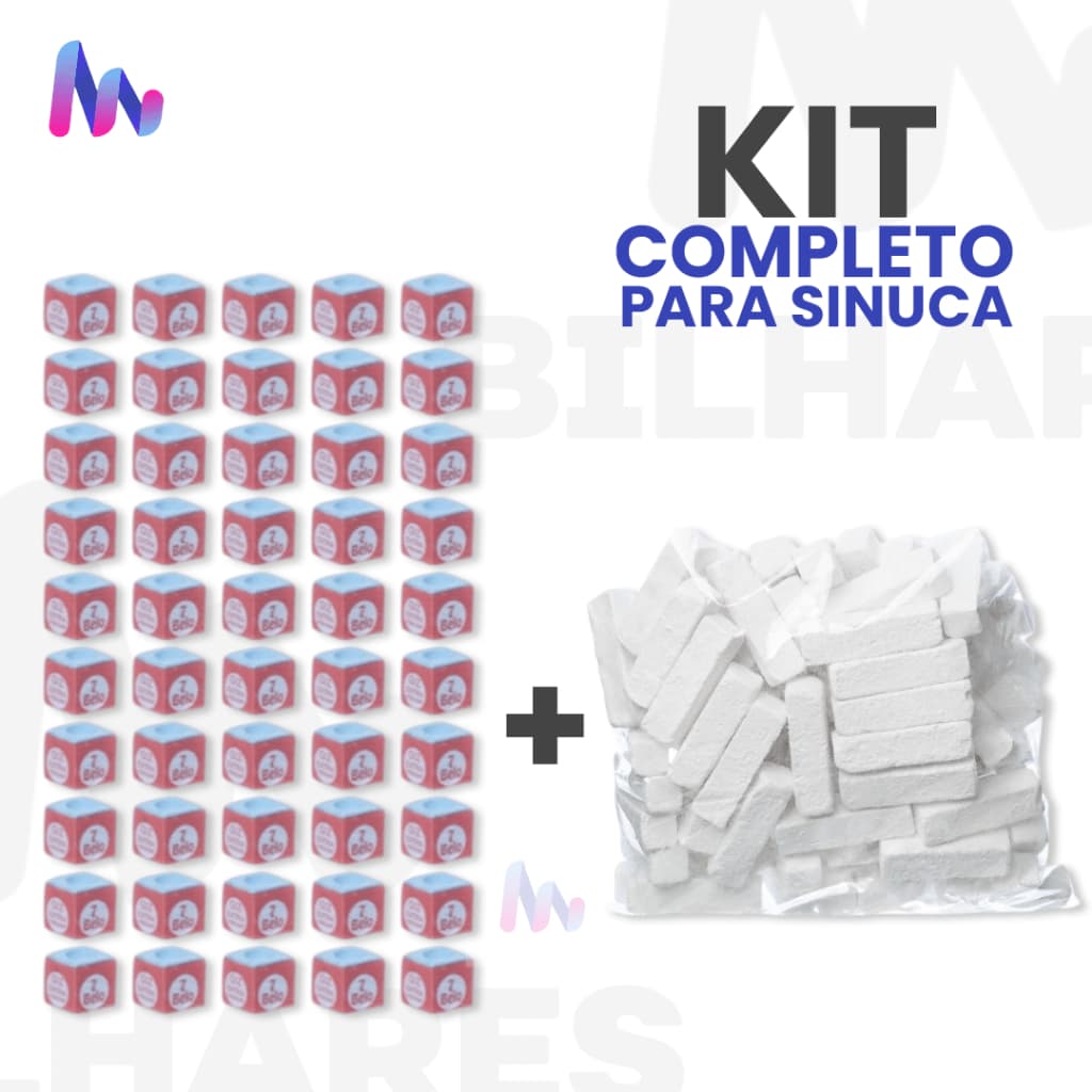 1/2kg De Giz Branco + 50 Giz 7 Belo Azul