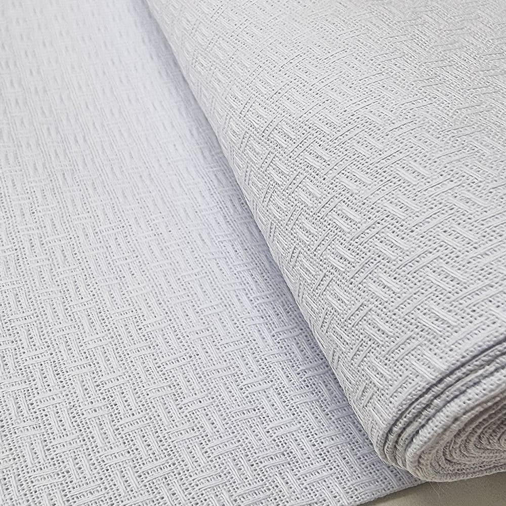 Tecido Vagonite Branco para Bordado com Fita 100% Algodão