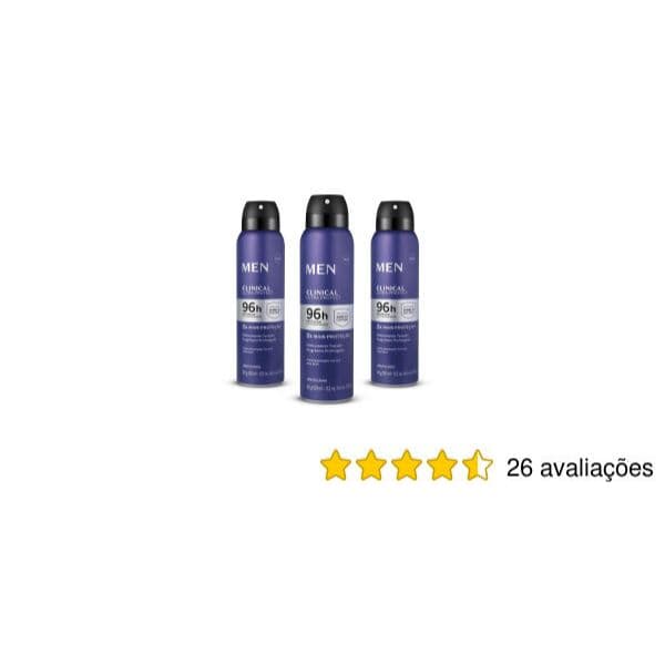 Kit c/3un.: Aerossol Jato Seco Men Clinical Ultra Protect